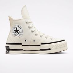 Converse Chuck 70 Plus HI 'Ergret' Converse Converse Chuck 70 Plus, Chuck 70 Plus, Converse Chuck 70s, Unconventional Design, High Top Shoe, Dr Shoes, Converse Chuck 70, Hype Shoes, Women's Converse