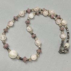 Find many great new & used options and get the best deals for VTG Rose Quartz Necklace Pink Gemstone Bead Station Alternating Disc Healing 16" at the best online prices at eBay! Free shipping for many products! Adjustable Rose Quartz Round Bead Necklace, Adjustable Rose Quartz Necklace With Round Beads, Rose Quartz Necklace With Faceted Round Beads, Rose Quartz Faceted Beads Necklace, Antique Jewelry Necklace, Rose Quartz Necklace, Pink Gemstones, Quartz Necklace, Antique Jewelry