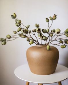 Faux Eucalyptus Pods Styled in Vase Trendy Floral Arrangements, Simple Floral Arrangements For Home, Farmhouse Greenery Decor, Natural Flower Arrangements, Fake Greenery, Mantle Styling, Modern Floral Arrangements, Fake Flower Arrangements, Outdoors Indoors