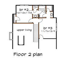 the floor plan for a two story house