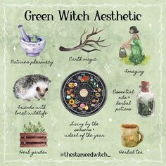 Hedge Witch Aesthetic Home, Green Witch Aesthetic Outfit, Spiritual Aesthetic Outfit, Green Witch Aesthetic Fashion, Witch Types, Green Witch Aesthetic, The Green Witch, Witchy Cottagecore