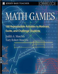 the book cover for math games