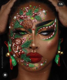 Christmas Face Makeup, Cute Christmas Makeup Looks, Christmas Holiday Makeup, Cute Christmas Makeup, Holiday Makeup Christmas, Holiday Eye Makeup, Christmas Makeup Looks, Christmas Makeup Simple, Holiday Eyeshadow