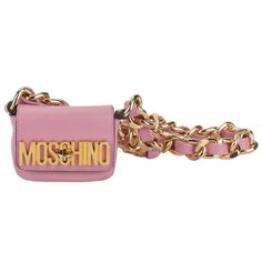 Moschino Bubble Pink Leather Mini Bag, Heavy Duty Gold Chain And Front Logo. Shoulder Strap Drop 20”. Pink Mini Bag, Moschino Bags, Leather Mini Bag, High Fashion Outfits, Pink Mini, Big Kid, Pink Leather, Leather Mini, Fashion Handbags