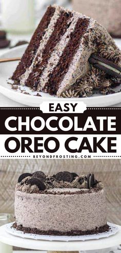 You're going to love this simple dessert! This delicious cake recipe is perfect for birthdays. Moist and filled with Oreo frosting, this easy homemade chocolate cake is what dreams are made of! Homemade Desserts For Birthday, Diy Oreo Birthday Cake, Oreo Cake With Chocolate Ganache, Easy Chocolate Oreo Cake, Easy Oreo Birthday Cake, Chocolate Birthday Dessert Ideas, Oreo Cookie Birthday Cake, Easy Chocolate Birthday Cake Ideas, Oreo Cake With Box Cake