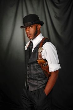 Pinkerton Noir 1 by Strangeknowledge on deviantART Steampunk Mens Fashion, Mens Steampunk, Steampunk Man, Mode Steampunk, Steampunk Men, Steampunk Aesthetic, Blades In The Dark, Steampunk Ideas, The Lone Ranger