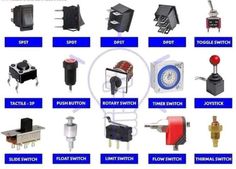 different types of switches and knobs