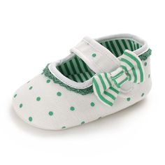 Baby Girls Bow Polka Dot Magic Tape Flat Toddler Wholesale Shoes - PrettyKid Cute Spring Booties With Soft Sole, Cute Booties For First Birthday In Spring, Cute White Spring Booties, Cute Summer Booties With Round Toe, Cute Closed Toe Summer Booties, White Booties For First Birthday In Spring, White Booties For First Birthday Spring, Cute Closed Toe Spring Booties, Cute Closed Toe Booties For First Birthday