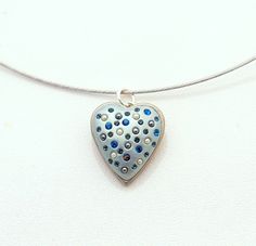 Love is Cool  Swarovski Crystal Pendant by MoonBubbles, $24.00 Heart Shaped Pendant, Montana Sapphire, Heart Shape Pendant, Capri Blue, Vintage Rhinestone, Crystal Pendant