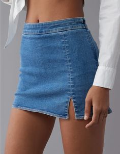 Jean Skort Outfit, Jean Skort, White Jeans Men, Denim Skort, Ideal Life, Athletic Fit Jeans, Better Style, Coastal Cowgirl, Curvy Jeans