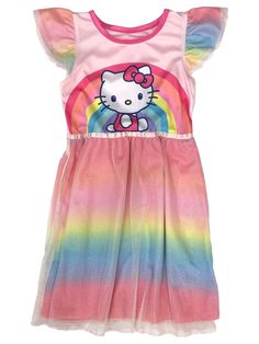 Hello Kitty Toddler Girls Silky Pink Rainbow Sparkle Cat Nightgown Night Gown Your little one will love wearing this silky pink rainbow Hello Kitty nightgown! Toddler sizes Short sleeved 100% Polyester Made in Cambodia Payment We accept PayPal as our payment method. Immediate payment is required. If you have any questions about payment, please feel free to contact our customer support team. Return Policy We have a no hassle return policy If you are unhappy with your purchase, please contact us w