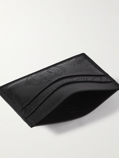 Berluti's cardholder is made from its signature Venezia leather that's patinated for a nuanced tone. It's engraved with the 'Scritto' motif and has six card slots, as well as an easy-to-access central compartment for folded notes. Folded Notes, Leather Cardholder, Weekend Style, Leather Logo, Card Holder Leather, Mr Porter, Card Holders, Luxury Handbags, Card Wallet