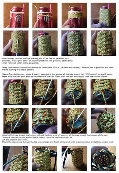 the instructions for making an umbrella made out of yarn