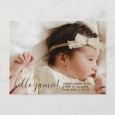 Baby Photo Modern Birth Announcement Free Birthday Invitations, Kids Stationery