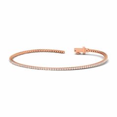 Bracelets 6" / Rose Gold / 14K 14K or 18K Gold Diamond Mini Tennis Bracelet 1.4 ct 4-prong setting Rose Gold Tennis Bracelet With Vvs Clarity, Rose Gold Tennis Bracelet With Single Cut Diamonds, Classic Flexible Rose Gold Diamond Bracelet, Fine Jewelry Rose Gold Round Cut Tennis Bracelet, Timeless Rose Gold Diamond Bracelet With Prong Setting, Rose Gold Round Cut Tennis Bracelet, Classic Rose Gold Flexible Diamond Bracelet, Rose Gold Bracelets With Single Cut Diamonds, Everyday Luxury Rose Gold Cubic Zirconia Tennis Bracelet