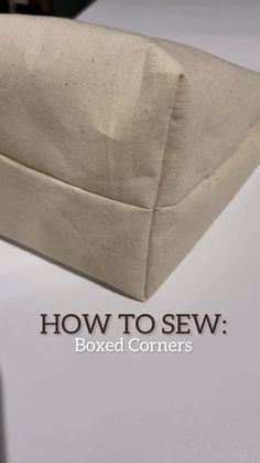 how to sew the boxed corners of a pillow