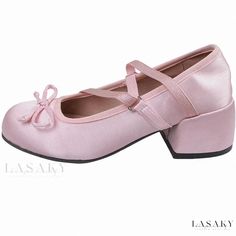 Lasaky - Women's High-Heeled Sandal Collection Satin Ballet Flats, Ballet Heels, Fairy Shoes, Heels Aesthetic, Woven Shoes, Yes Style, Designer High Heels, Womens Mary Janes, Mary Jane Shoes Womens