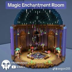 an image of a room that is made out of legos and has the words magic enchanment room on it