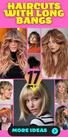 Elevate your elegance with hairstyles that perfectly complement your features. Round layers add volume to your medium-length hair, while long bangs frame your face in style. Whether your hair is straight, curly, or wavy, these looks are versatile and captivating. Dive into the realm of modern shag and embrace the soft, shaggy textures that add a touch of allure. From asymmetrical pixies to layered bob cuts, these hairstyles are your ticket to a stunning transformation. Haircuts Long Bangs, Widow's Peak Hairstyles Women, Haircuts With Long Bangs, Widows Peak Hairstyles, Round Layers, A Bob Haircut