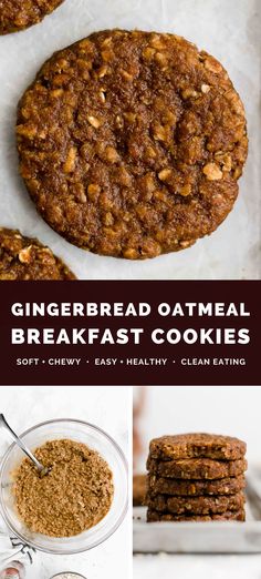 gingerbread oatmeal breakfast cookies are the perfect way to start your morning