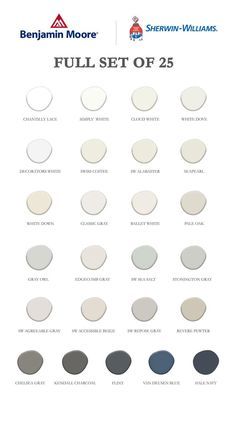 the full set of 25 paint colors