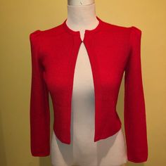 This Is A St. John Sweater. It Is Red Santana Knit. It Is In Very Good Pre-Owned Condition. St John, Saks Fifth, Saks Fifth Avenue, Sweater Sizes, Sweaters & Cardigans, Cardigans, Sweaters For Women, Size 6, Knitting