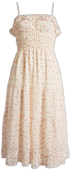 Floral Print Tiered Midi Dress For Daywear, Floral Print Tiered Skirt Midi Dress For Daywear, Feminine Tiered Skirt Dress With Ditsy Floral Print, Daytime Feminine Knee-length Midi Dress, Feminine Knee-length Midi Dress For Daytime, Knee-length Flowy Midi Dress With Floral Print, Knee-length Floral Midi Dress With Flowy Skirt, Midi Sundress, Floral Ruffle