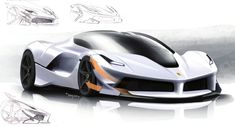 an artistic rendering of a futuristic sports car