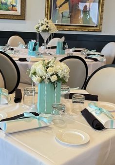 a table set up for a formal function