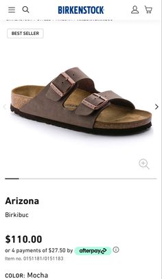 Mocha Birkenstock, Birkenstock Styles, Almost Perfect, Birkenstock Arizona, Nubuck Leather, Natural Leather, Signature Style, Mocha, Fashion Store