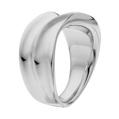 Cast your look in a new direction wearing this modern sterling silver ring. With a flowing wave design, this ring adds contemporary charm to your ensemble. Comes in a gift box. Click on this JEWELRY & WATCHES GUIDE to learn about fit, styles, materials and more!RING DETAILS Width: .39 in. Metal: rhodium-plated sterling silver  Size: 6. Color: Grey. Gender: female. Age Group: adult. Modern Open Ring With Shiny Finish, Sleek Silver Rings With Polished Finish, Modern White Gold Dome Ring With Open Band, Modern Curved Rings With Polished Finish, Modern Wide Band Ring With Polished Open Band, Modern Wide Band Ring With Polished Finish, Modern Open Band Wide Ring For Formal Occasions, Modern Dome Ring With Open Band, Modern Wide Band Open Ring For Formal Occasions