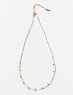 Description - Our Coral Reef Necklace is a combination of natural stone and glittering gold beads, evoking the magic of a sunlit coral reef. This dreamy necklace goes basically with everything, from a sophisticated business look to a summer dress with sandals. Premium Stainless Steel + 18k gold PVD coating Natural Mother of Pearl Stone Length ~ 15 in + 2in extender Width ~ 4mm Water-Resistant Hypoallergenic All orders come with free stickers!*gift ready* Summer Dress With Sandals, Dreamy Necklace, Pvd Coating, Pearl Stone, Business Look, Coral Reef, Free Stickers, Gift Stickers, Accessories Rings