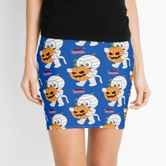 Get my art printed on awesome products. Support me at Redbubble #RBandME: https://www.redbubble.com/i/skirt/Happy-Halloween-Mummy-and-Pumpkin-by-Tinytrends/151414941.MUCKM?asc=u Halloween Mummy, Thrift Flip, Skirts For Sale, Trending Topics, Happy Halloween, Mini Skirt, My Art, Awesome Products, Mini Skirts