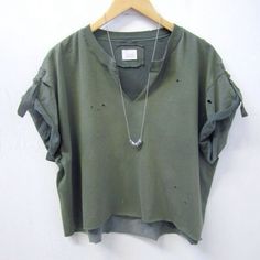 Clothes Recycling, Bleached Top, Ripped Tshirt, Olive Green Shirt, Shirts Oversized, Distressed Shirt, Bleach T Shirts, Vintage Crop Tops