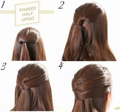 Party Hairstyles For Long Hair, Hair Updos Tutorials, Easy Updo Hairstyles, Half Updo, Hair Stylies, روتين العناية بالبشرة, Half Up Hair, Half Up Half Down, Hairstyles Haircuts