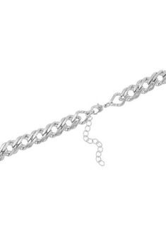 Emanating a magnetic allure, this stunning silver-plated necklace from Belk Silverworks is perfect for your next occasion. | Belk Silverworks Silver Plated 16'' + 2" Extender Curb Chain Necklace Silver Metal Necklace With Curb Chain, Silver Curb Chain Choker Necklace, Silver Necklace With Extender, Silver Choker Necklace With Curb Chain, Silver Necklace With Extender As Gift, Nickel-free Silver Snake Chain Necklace, Silver Nickel-free Snake Chain Necklace, Adjustable Silver Curb Chain Jewelry, Elegant Nickel-free Chain Link Necklace