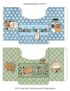 an image of cookie for santa bib and bib set with the words cookies for santa on it