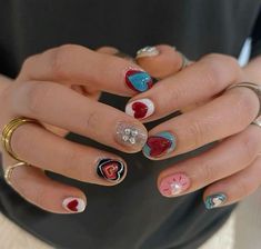 Outfit Ideas January, Red Gel Nails, Shein Clothing Outfit, Shein Clothing, Retro Nails, Hello Nails, Hard Nails