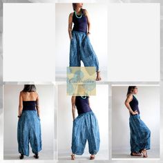 At ease Capris...Pants #aladdin #unique #pirates #urban #bamboo #hippie #black #yoga #boho #jinny Summer Harem Pants With Pockets, Blue Baggy Harem Pants For Summer, Baggy Cotton Harem Pants For Vacation, Vacation Cotton Baggy Harem Pants, Vacation Baggy Cotton Harem Pants, Summer Cotton Harem Pants With Loosely Fitted Hips, Beach Baggy Harem Pants With Elastic Waistband, Baggy Harem Pants With Elastic Waistband For Beach, Summer Harem Pants With Loosely Fitted Hips