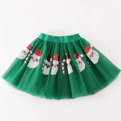 Get Into The Holiday Spirit With Our Green Santa Claus Sequin Tutu Skirt! This Fun And Whimsical Skirt Adds A Lively Touch To Any Outfit. Featuring A Festive Sequin Design And A Comfortable Tutu Style, It’s Ideal For All Holiday Events. Spread Cheer And Stand Out With This One-Of-A-Kind Skirt. Happy Holidays! Tutu Style, Unique Skirt, Sequin Crafts, Green Santa, Unique Skirts, Patriotic Christmas, Plaid And Leopard, Holiday Events, Sequin Design