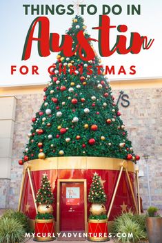 a christmas tree with the words things to do in australia for christmas is on display