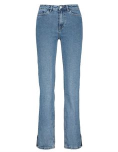 Damen Schlaghose - Seitenschlitz - Takko Fashion Jeans Straight, Bell Bottom Jeans