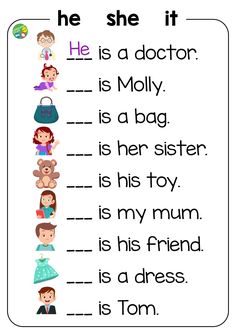 a worksheet with the words he is a doctor