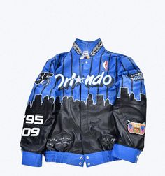 Orlando Magic x Jeff Hamilton The City Beautiful NBA Blue Varsity Jacket Blue Varsity Jacket, Taylor Kinney Chicago Fire, Jeff Hamilton, Nba Jacket, Nascar Jacket, Varsity Letterman Jackets, Vegan Leather Jacket, Aviator Jackets, Orlando Magic