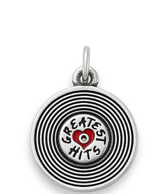 Enamel Greatest Hits Album Charm Reminiscent of the golden days of vinyl&#x2C; this sterling silver&#x2C; hand-enameled charm from James Avery is a miniature replica of a record. It features a label that reads Greatest Hits on one side with details like a colorful red heart in the center and tiny turntable spindle hole. Use it as a memento of love&#x2C; friendship or a nostalgic reminder of the days of yesteryear. Product specifications: Sterling Silver Re James Avery Charm, James Avery Charms, Bracelets Ideas, James Avery Jewelry, Golden Days, Bracelet Charms, Rings Jewelry Fashion, James Avery, List Ideas