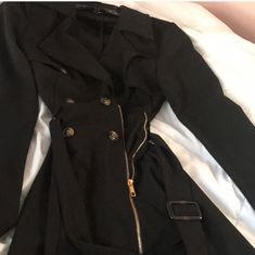 Never Worn Too Loose, Size Small, Fits As Medium Light Material, Form Fitting Can Be Used As Long Blazer Top Or Blazer Dress Comes With Belt In 1st Pictures Fashion Nova Jackets, Leather Puffer Jacket, 70 Fashion, Blazer Top, Black White Blazer, Bridal Jacket, Satin Blazer, Crop Jean Jacket, Faux Leather Biker Jacket