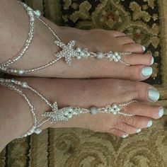 Bridal Foot Jewelry, Barefoot Sandals Wedding, Beads Crochet, Beach Wedding Sandals Barefoot, Crochet Barefoot Sandals, Anklets Boho, Wedding Bridesmaid Jewelry, Etsy Bridesmaid Gifts, Feather Jewelry