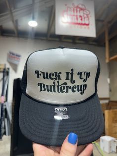 Channel your inner courage and go for it, buttercup – because sometimes, fucking things up is the best way to get ahead. The classic black & white trucker hat design offers a comfortable fit, while the mesh back keeps you cool on the go. One Size Fits Most Funny Trucker Hat Quotes, White Trucker Hat, Funny Trucker Hat, Hat Bar, Custom Trucker Hats, Funny Hats, Casual Outfit Inspiration, Cute Looks, Hat Ideas