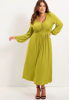 <div>Make a statement with this très chic one-piece wonder! A deep V-neckline plays off long, dramatic blouson sleeves while</div> Cocktail Dress Elegant, Dark Sapphire, Empire Waist Dress, Feminine Silhouette, Swimsuits For All, Tres Chic, Dress Suits, Waist Dress, Cocktail Dress Party