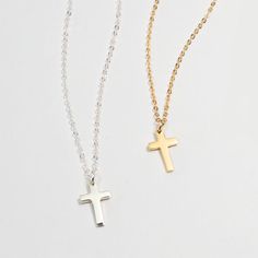 DESCRIPTION Our most popular and delicate CROSS necklace, shiny and minimal, complements your look. Wear it every day, all day long, and never take it off ✞DETAILS• Chain Type : Dainty and sparkly cable chain• Chain material : Sterling Silver• Chain Length : 18"• Cross Length : 10mm• Cross material : Sterling Silver Minimalist Clavicle Chain Necklace With Cross Pendant, Minimalist Cross Necklace For Everyday, Everyday Cross Charm Necklace With Clavicle Chain, Minimalist Cross Pendant Necklace For Everyday, Minimalist Cross Pendant Necklace For Everyday Wear, Simple Everyday Cross Jewelry, Minimalist Cross Charm Necklace With Delicate Chain, Minimalist Cross Pendant Necklace With Clavicle Chain, Minimalist Cross Pendant Necklace With Adjustable Chain